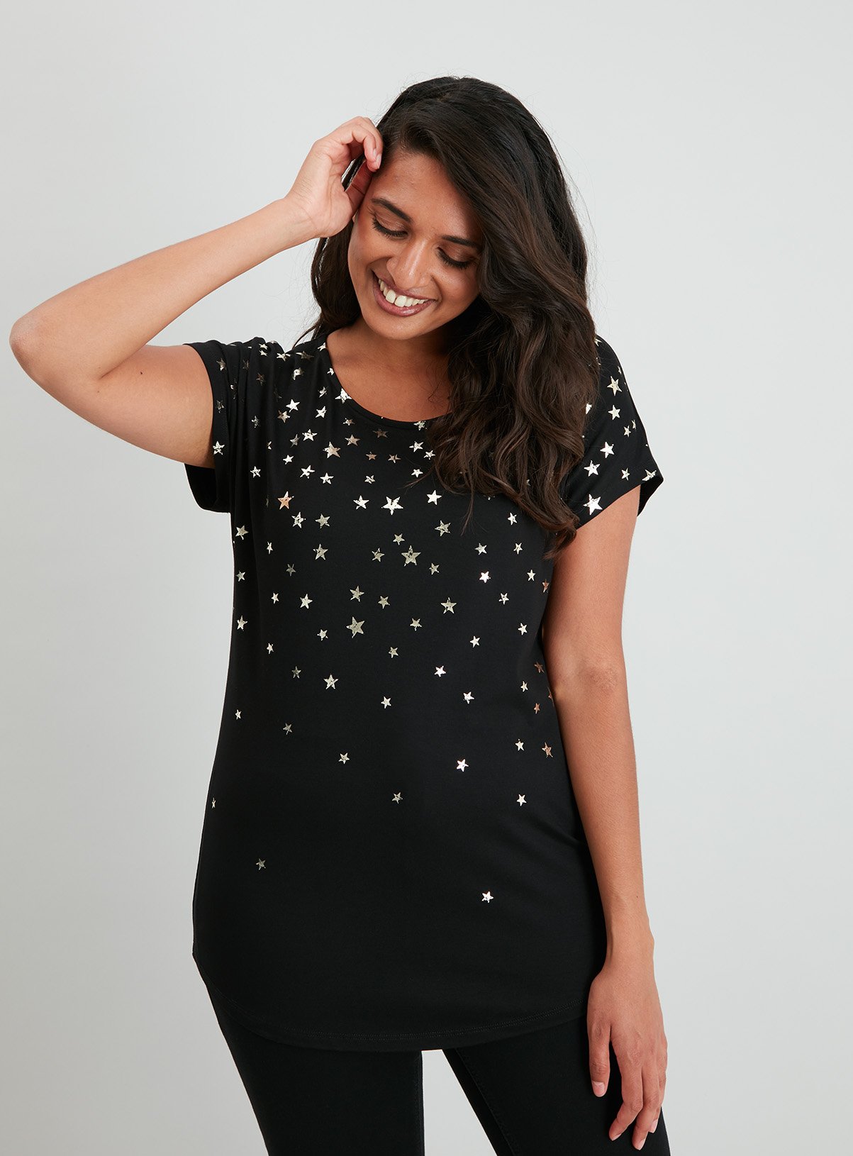 Black Trailing Gold Star T-Shirt Review