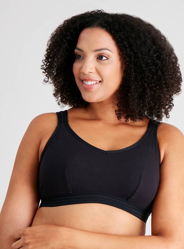 Buy DD+ Black Cotton Comfort Support Bra - 40GG, Bras