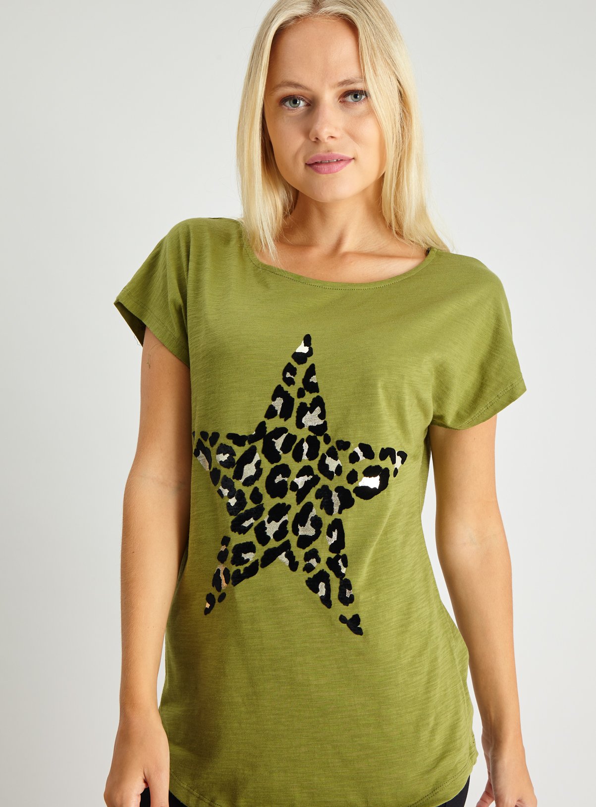 Khaki Flock Leopard Star T-Shirt Review