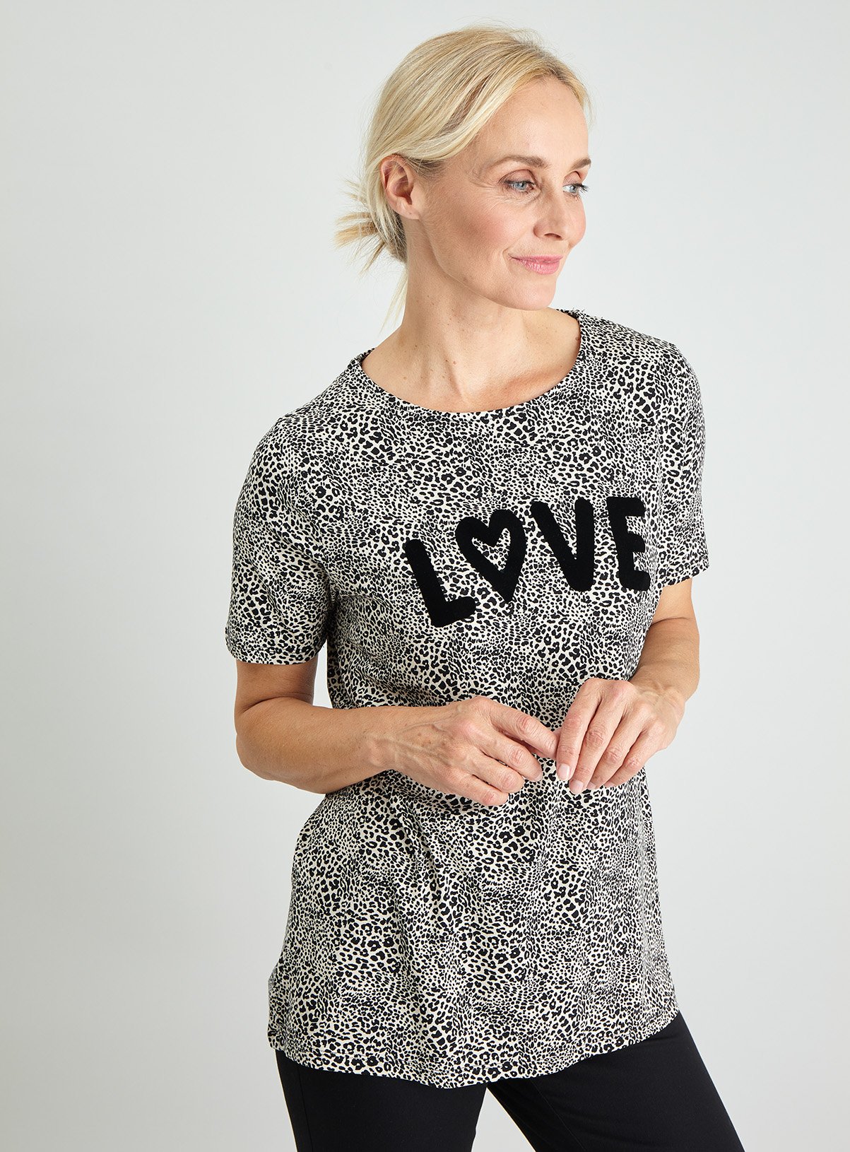 Leopard Print 'Love' Flock Slogan T-Shirt Review