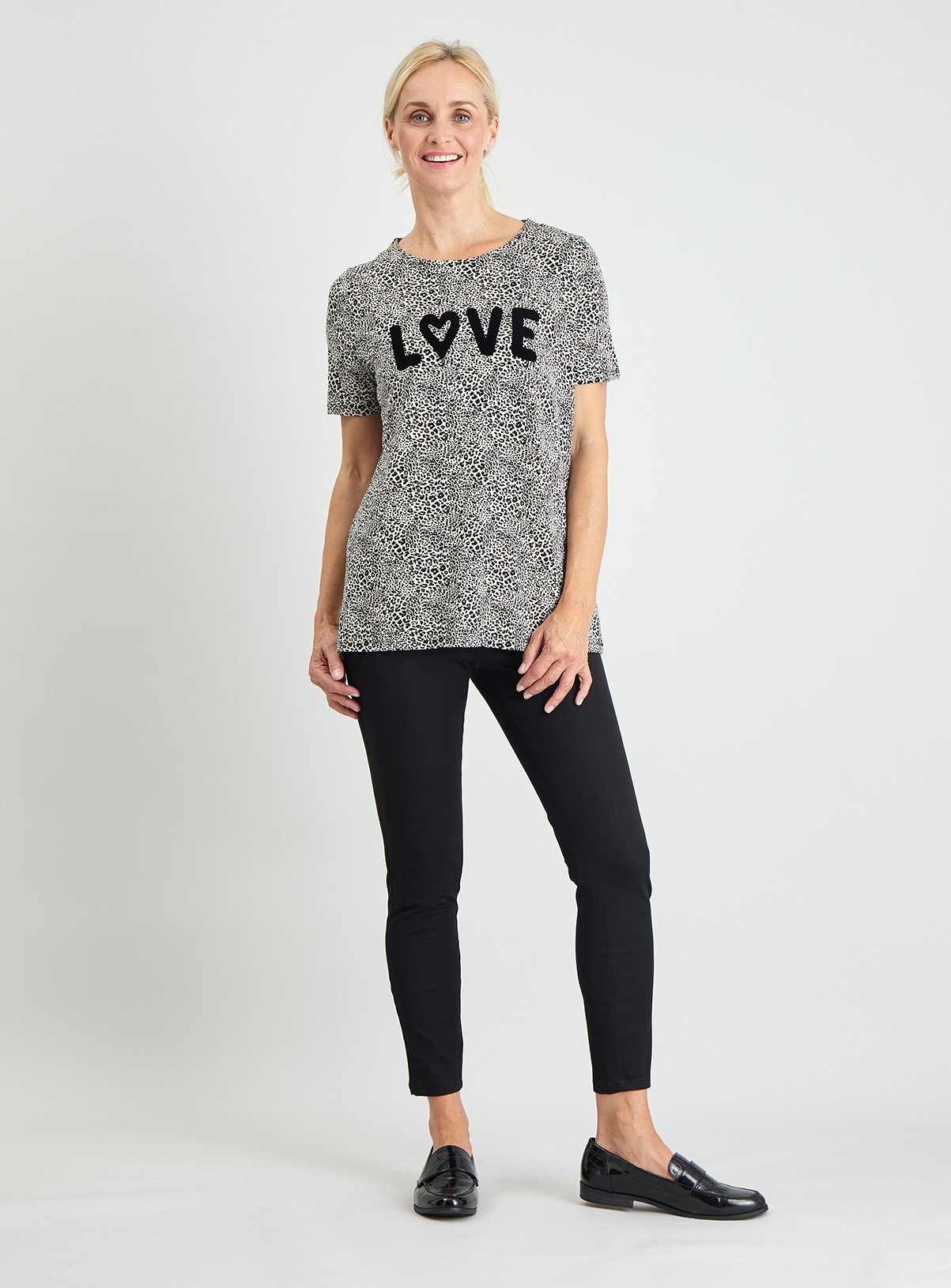 Leopard Print 'Love' Flock Slogan T-Shirt Review