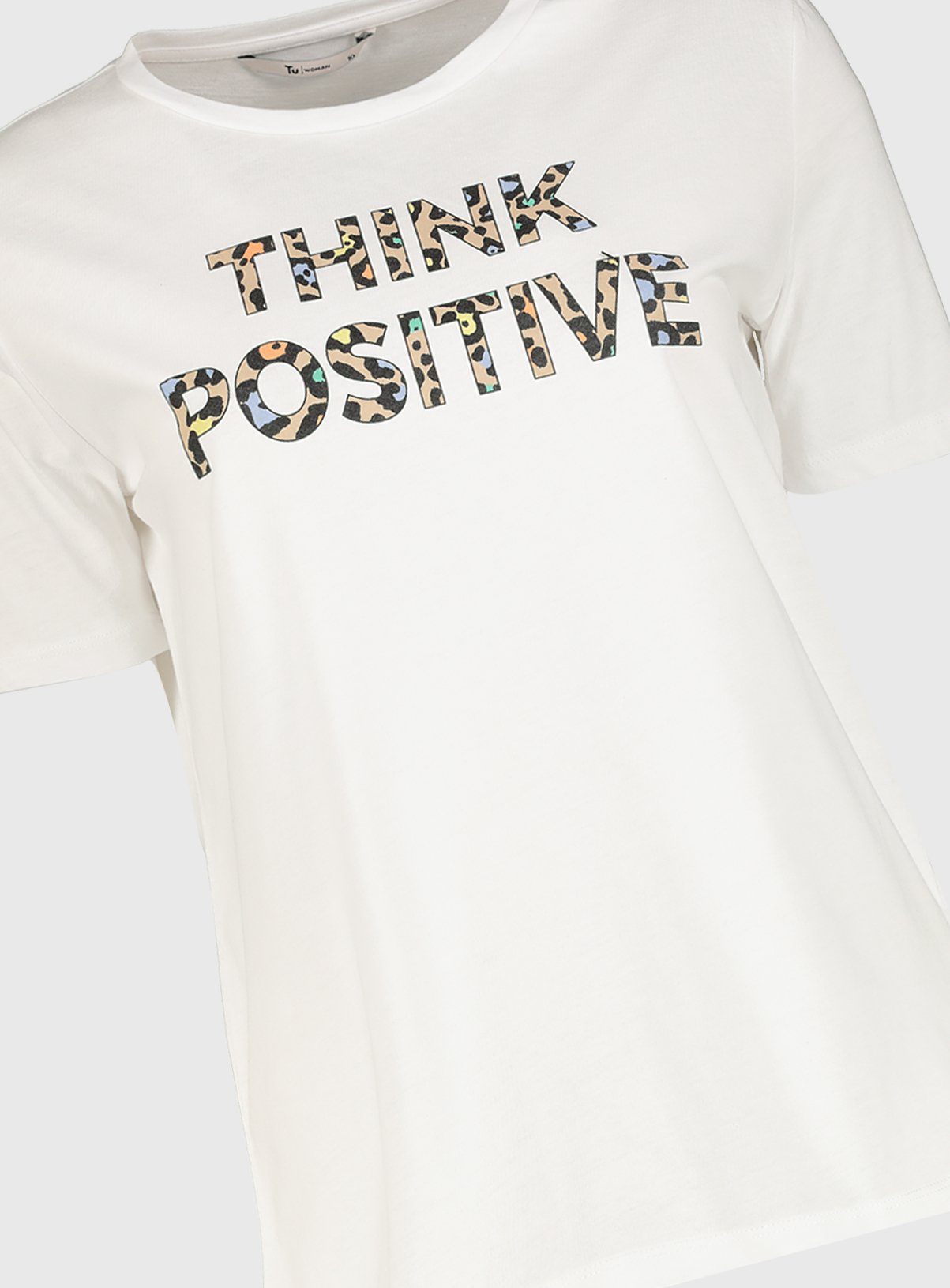 White 'Think Positive' T-Shirt Review