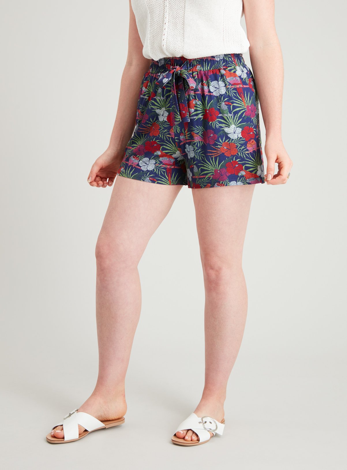 PETITE Parrot Print Jersey Shorts Review