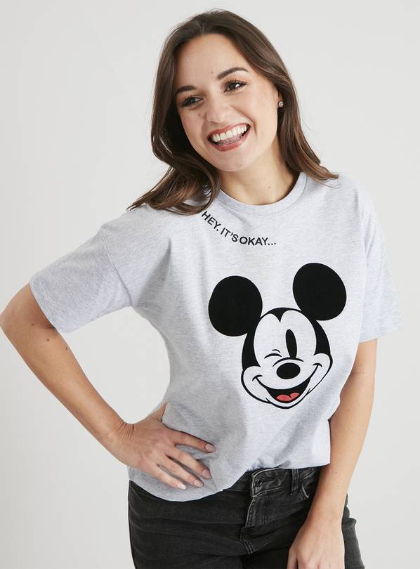 Disney Mickey Mouse Grey Marl T-Shirt - 12