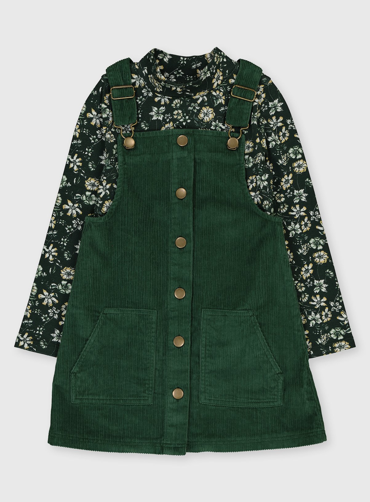 tu green pinafore dress