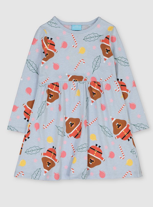 License Character Shop Christmas Hey Duggee Blue Jersey Dress 1 7 Years Tu Clothing