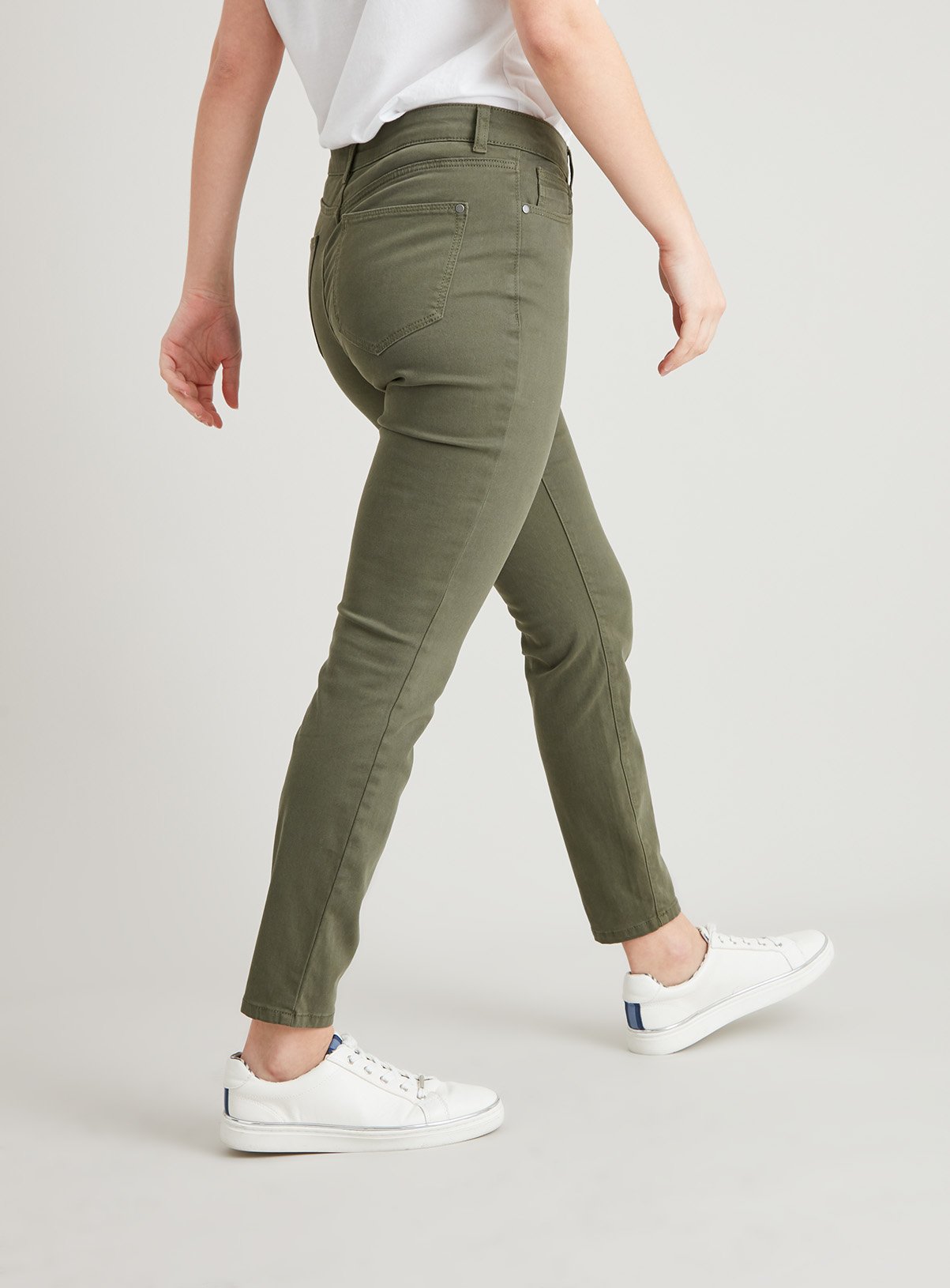 Buy PETITE Khaki Twill Skinny Jeans 