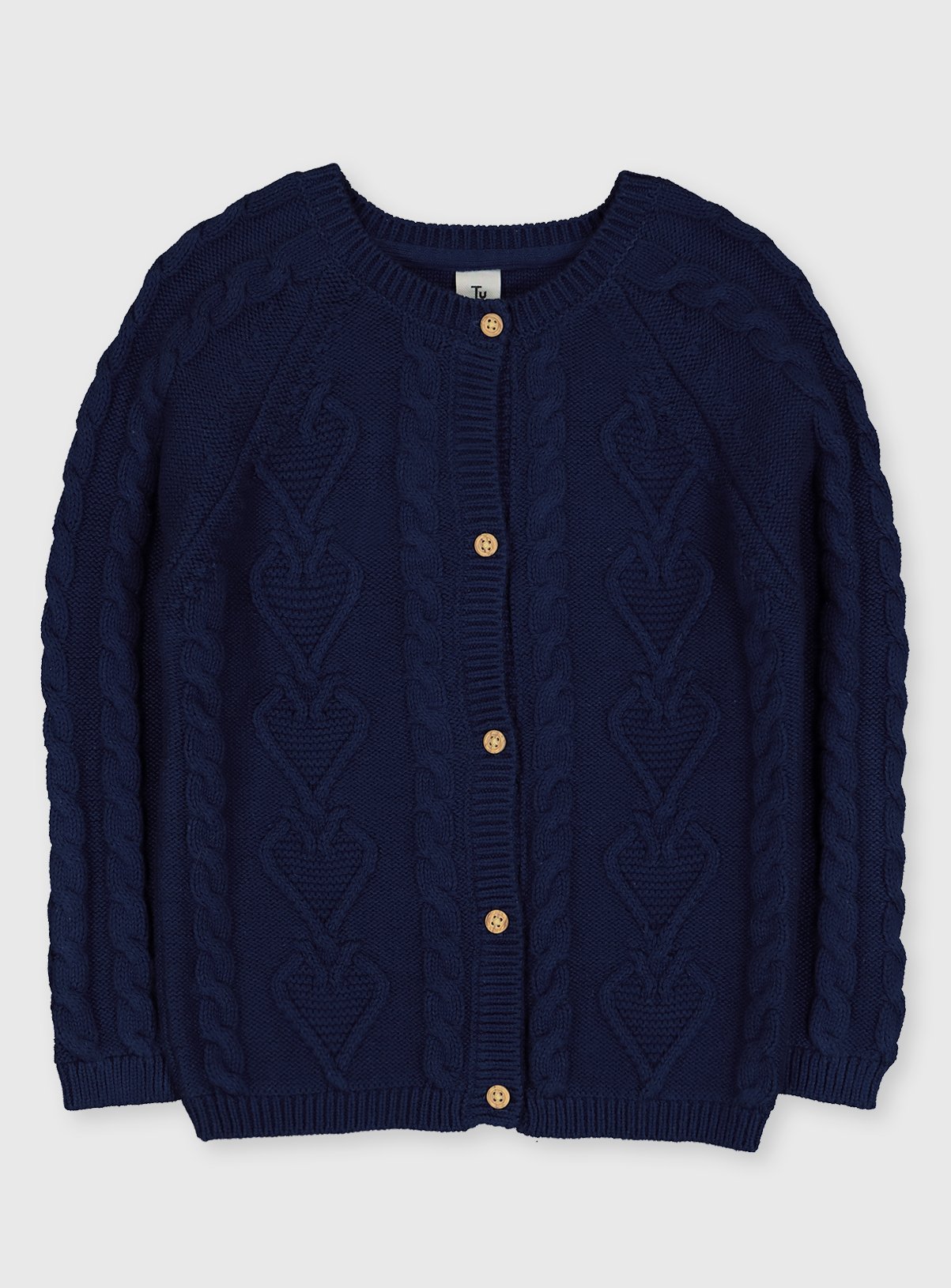 navy cable knit cardigan