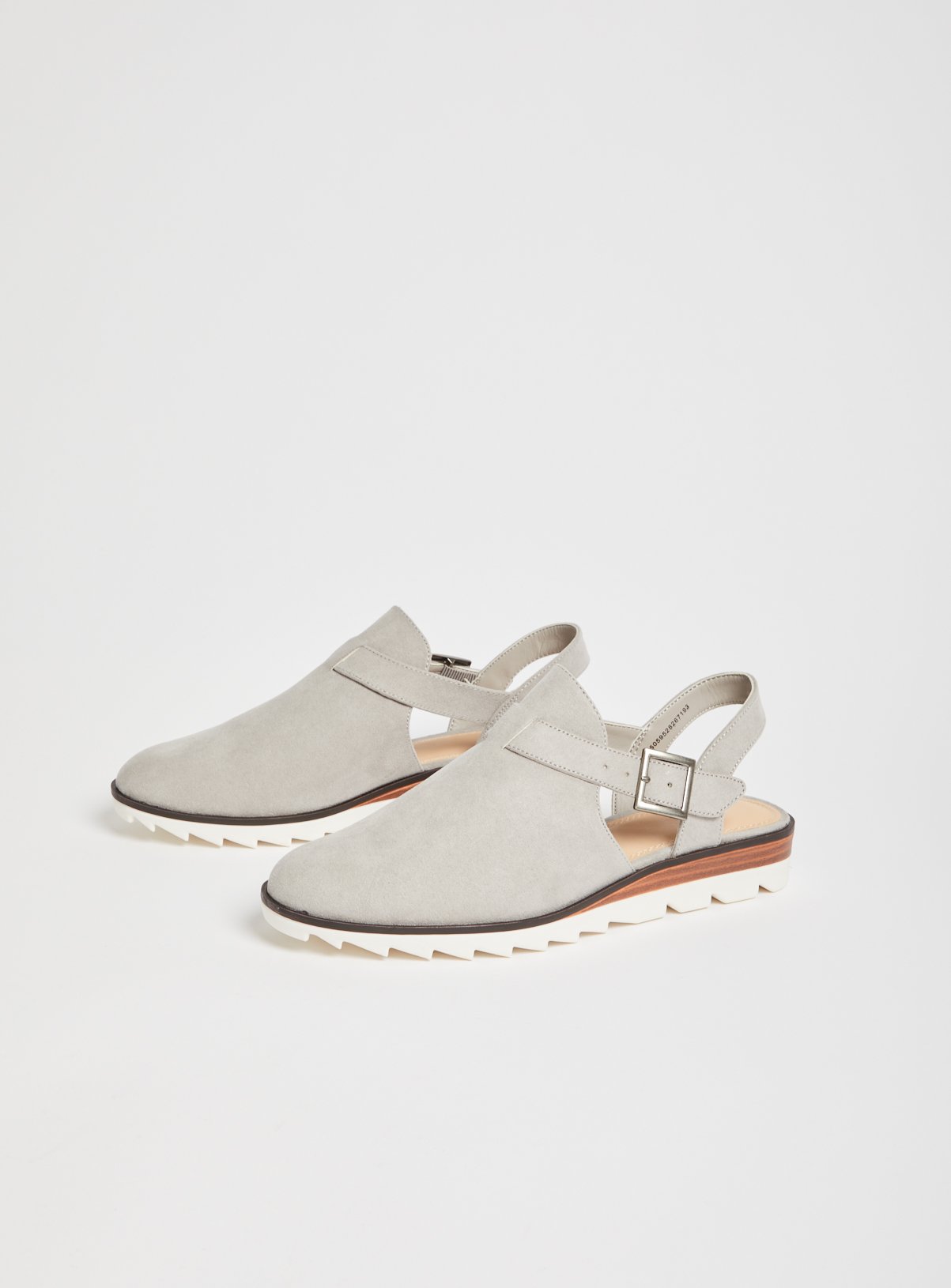 grey wedges closed toe
