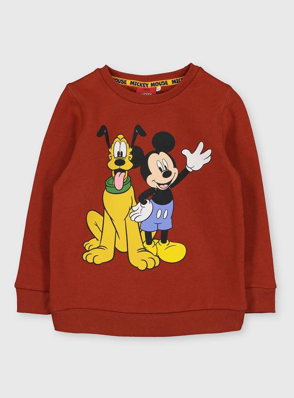 Disney Mickey Mouse Rust Sweatshirt - 1-1.5 years