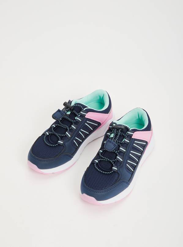 Navy & Pink Hiker Trainers - 4
