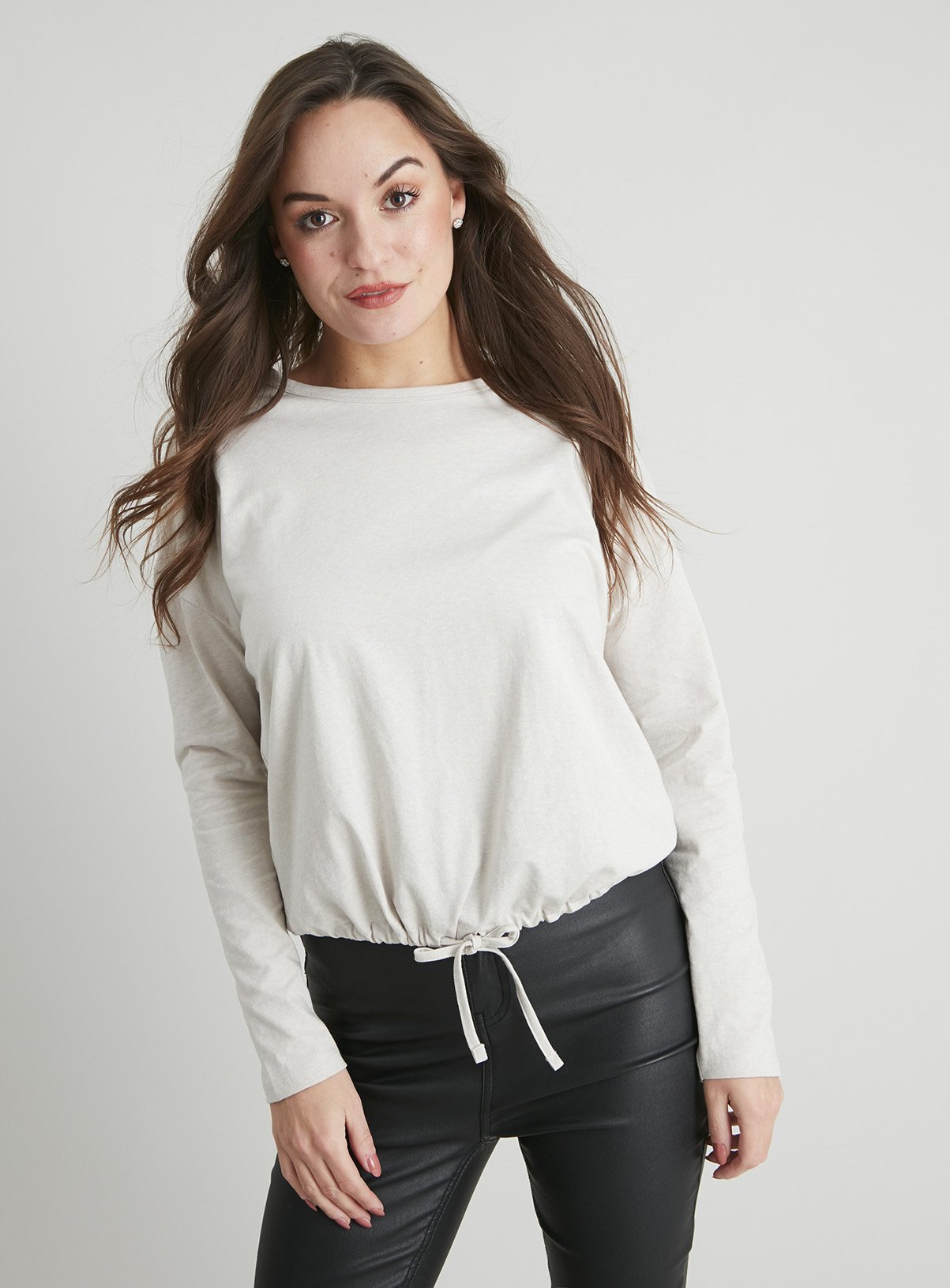 Womens Cream Bubble Hem Top | Tu clothing