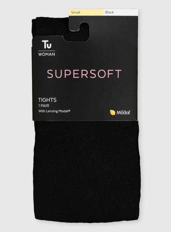 Black Supersoft Tights With TENCEL™ Modal - S