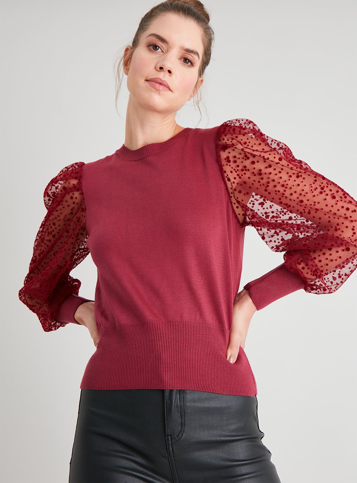 sheer sleeve jumpers
