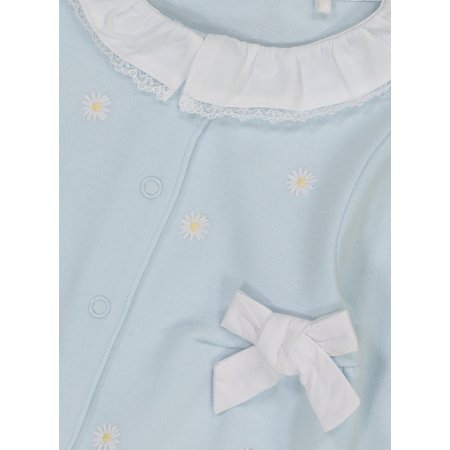 Blue Daisy Print Classic Sleepsuit - Up to 1 mth