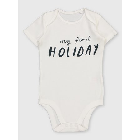 White 'Holiday' Bodysuit - 9-12 months
