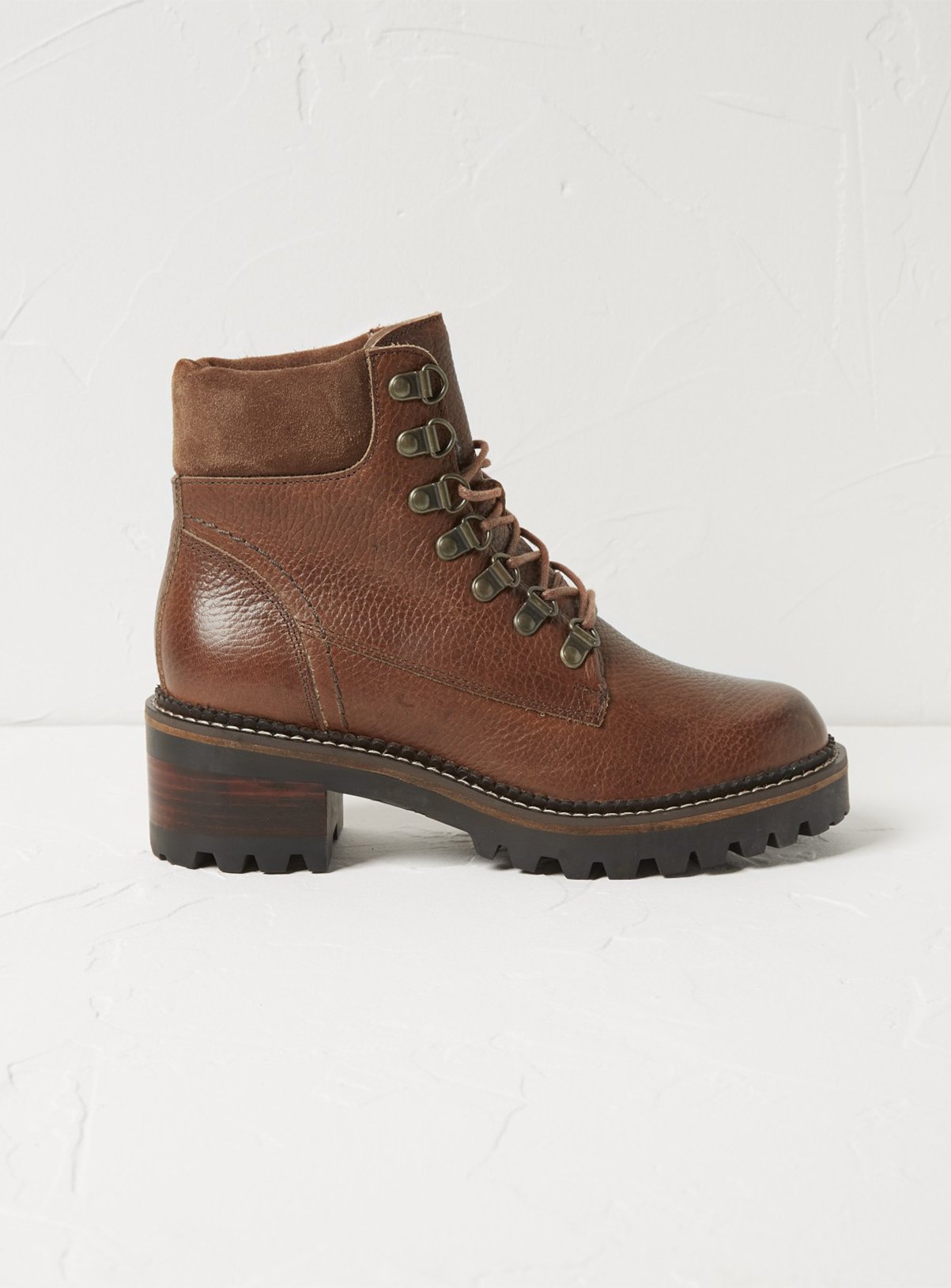 heeled hiker boots