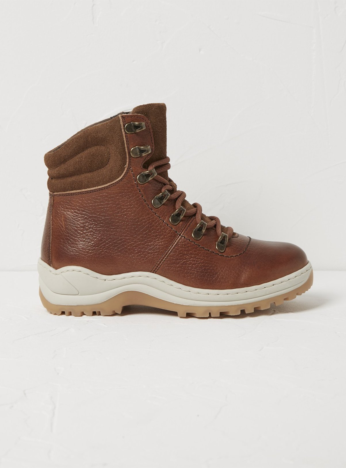 Womens FATFACE Tan Leather Hybrid Hiker 