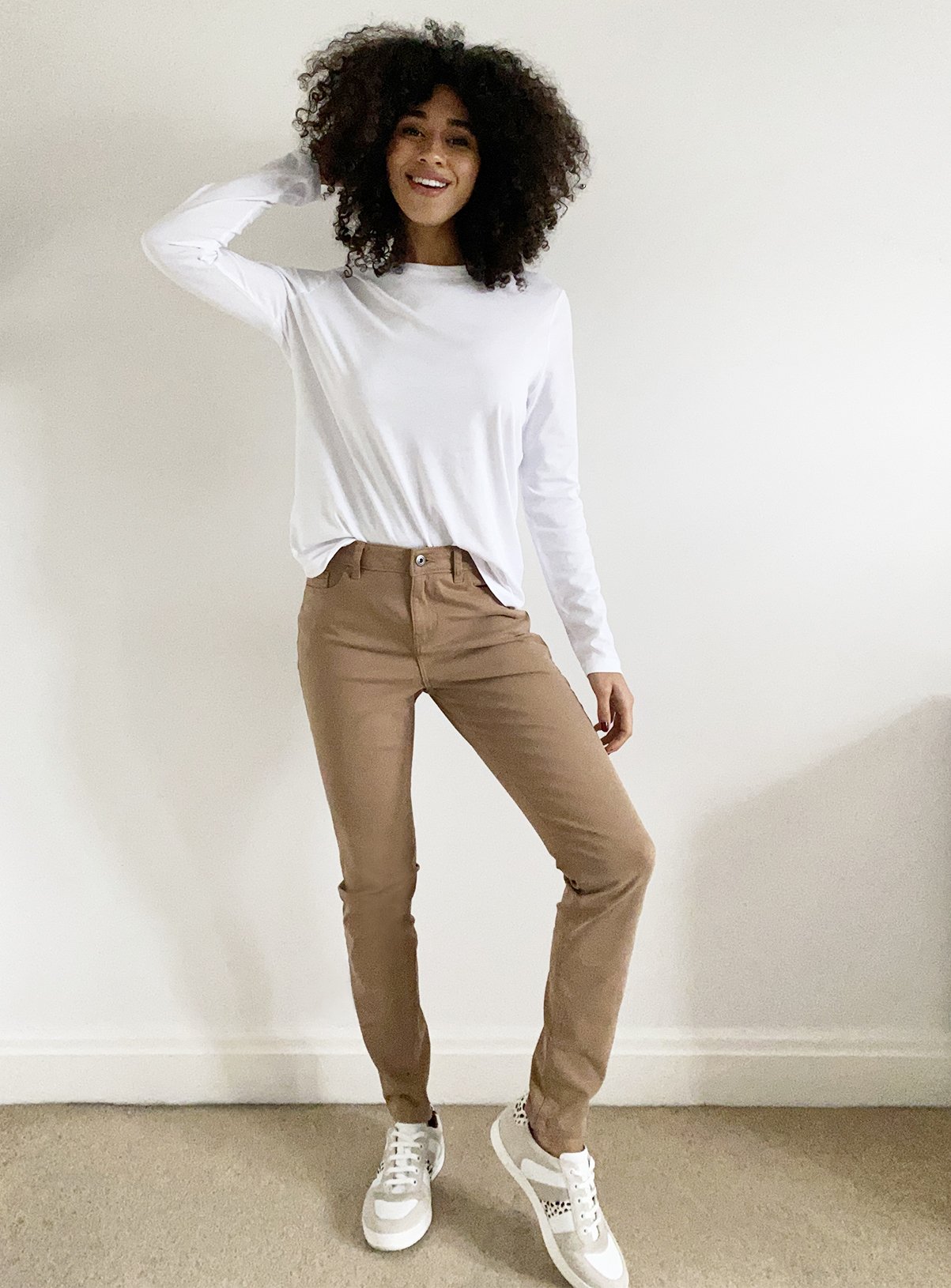 tan skinny jeans