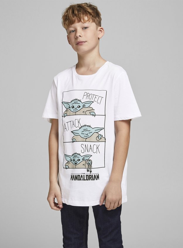 Kids Jack Jones Junior Star Wars Mandalorian T Shirt 8 14 Years Tu Clothing