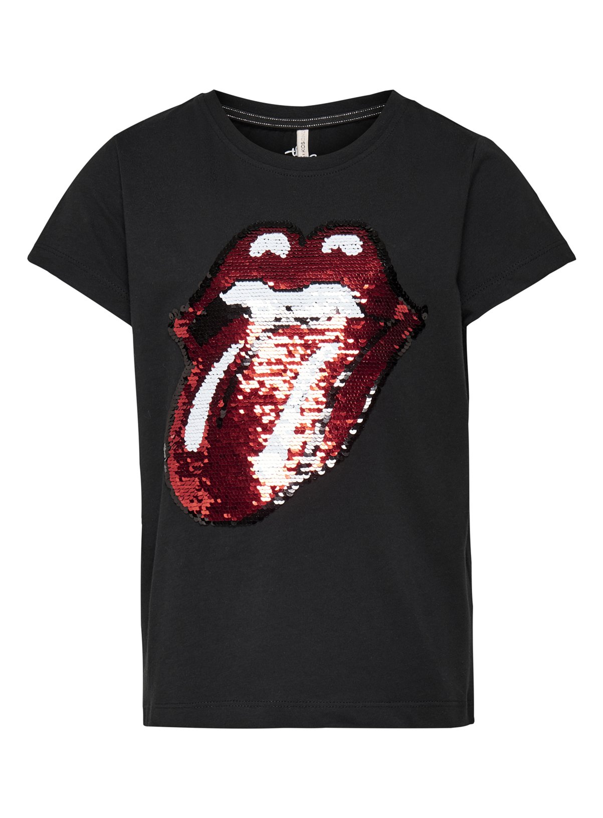 sequin rolling stones shirt