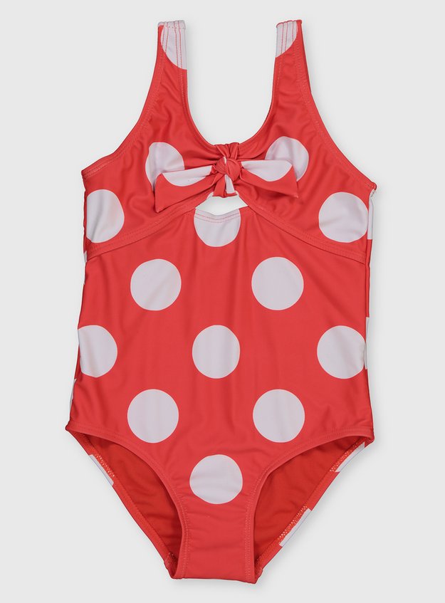 Kids Red Polka Dot Cut Out Swimsuit 3 12 Years Tu Clothing
