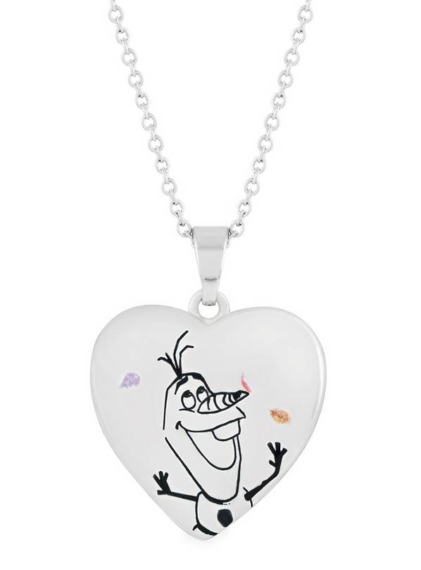 Buy Disney Frozen 2 Silver Tone Olaf Heart Locket Necklace One null Argos