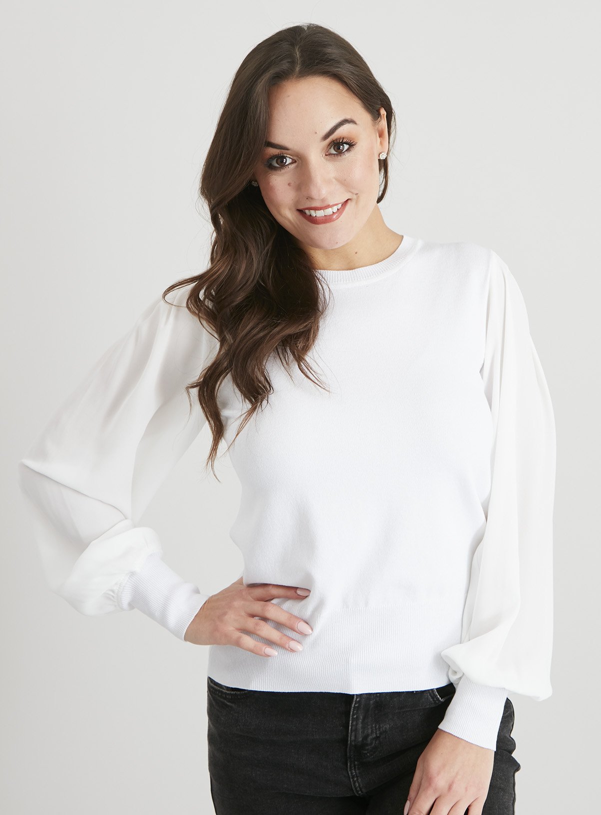 sheer sleeve jumpers