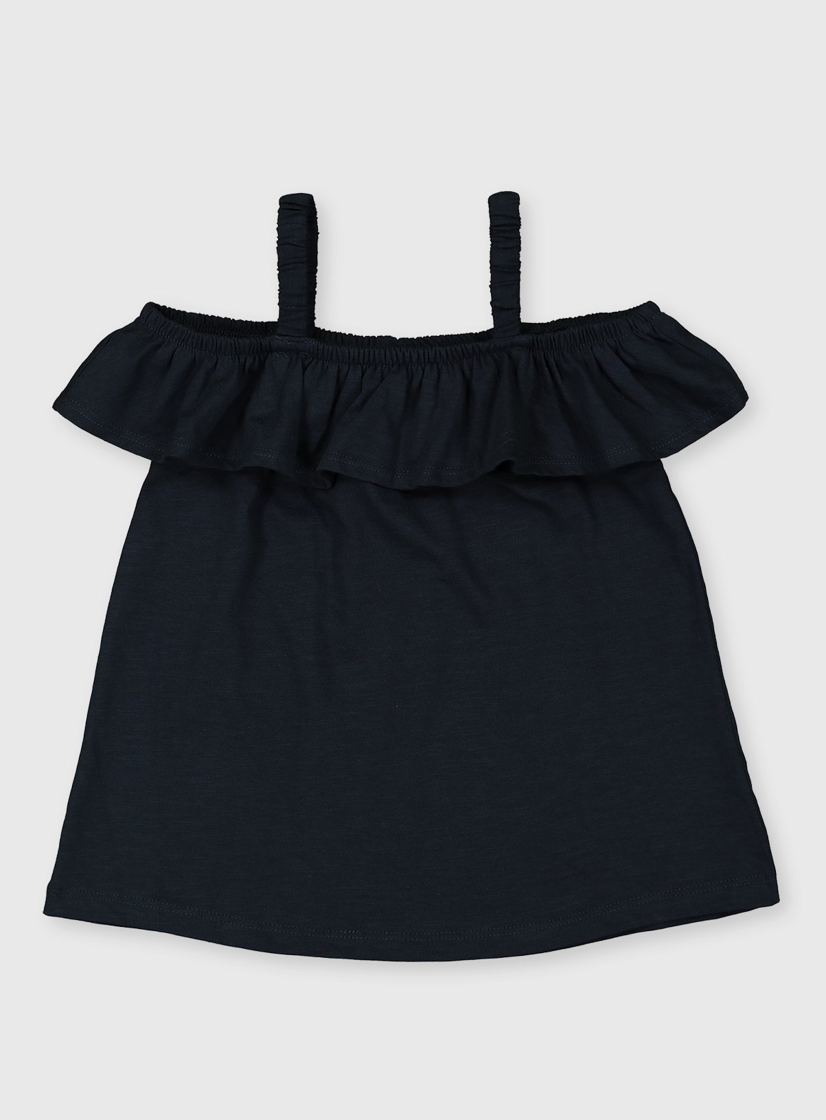 black bardot top with straps