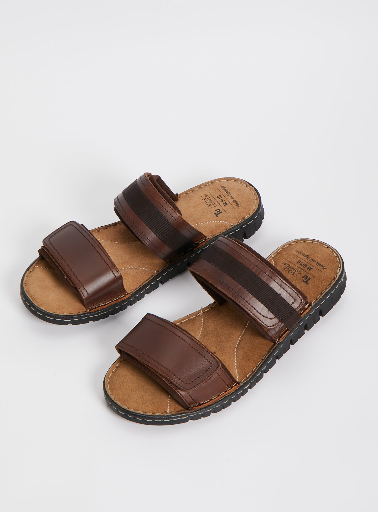 men's vintage comfy leather gardening working shoes sandals