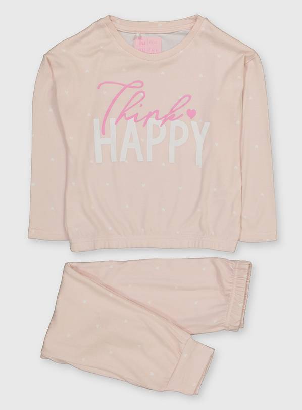 Buy Mini Me Pink Think Happy Pyjamas 8 9 Years Pyjamas Argos