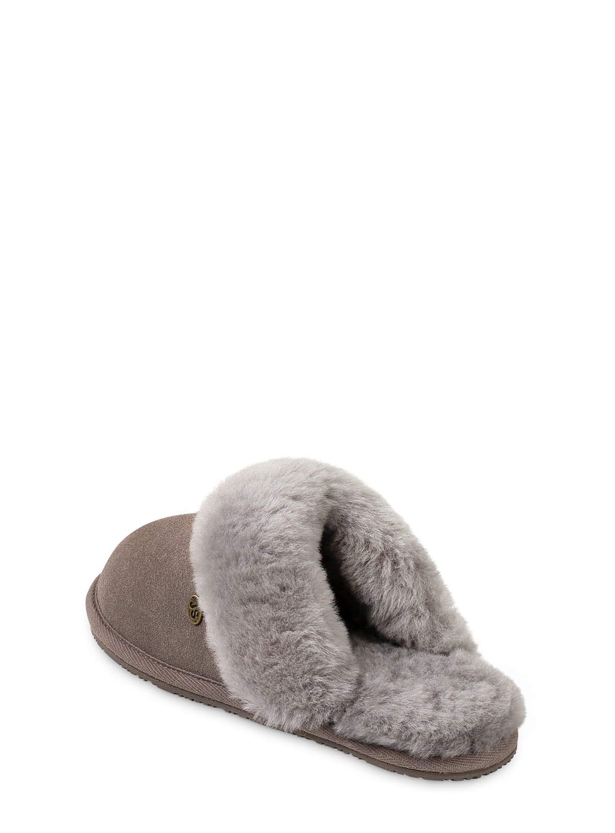 grey mule slippers