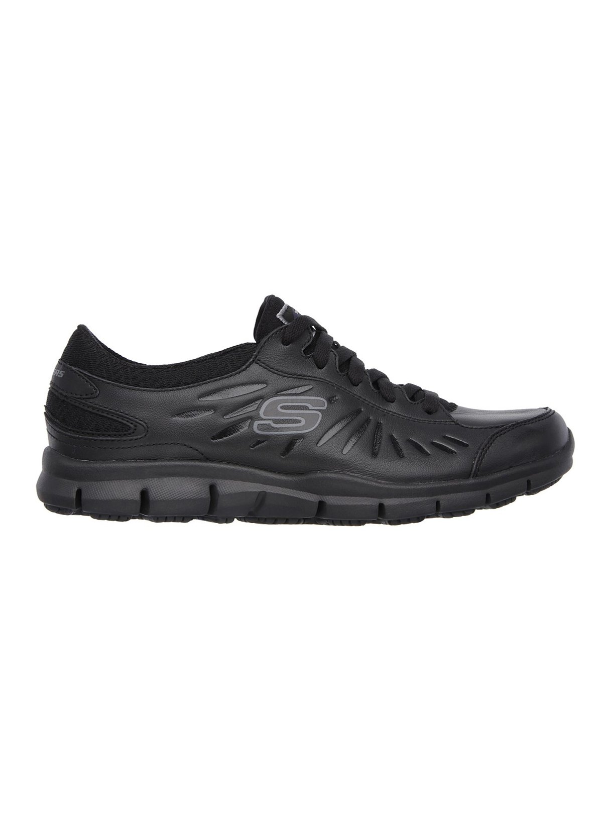 skechers black work shoe