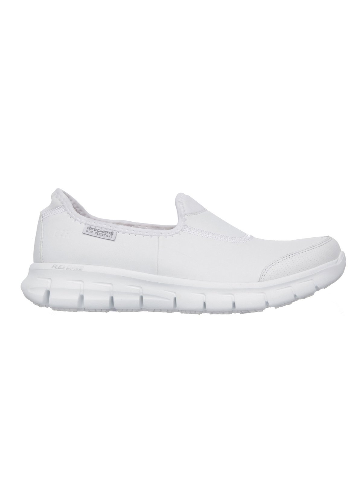 skechers work shoes white