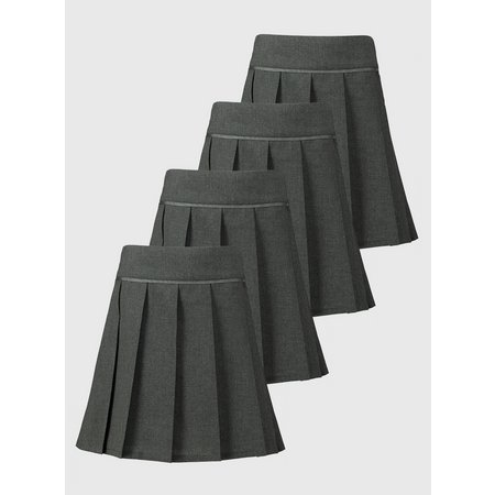 Grey Pleated Skirt 4 Pack - 10 years