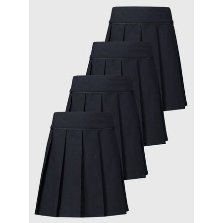 Navy Pleated Skirt 4 Pack - 6 years