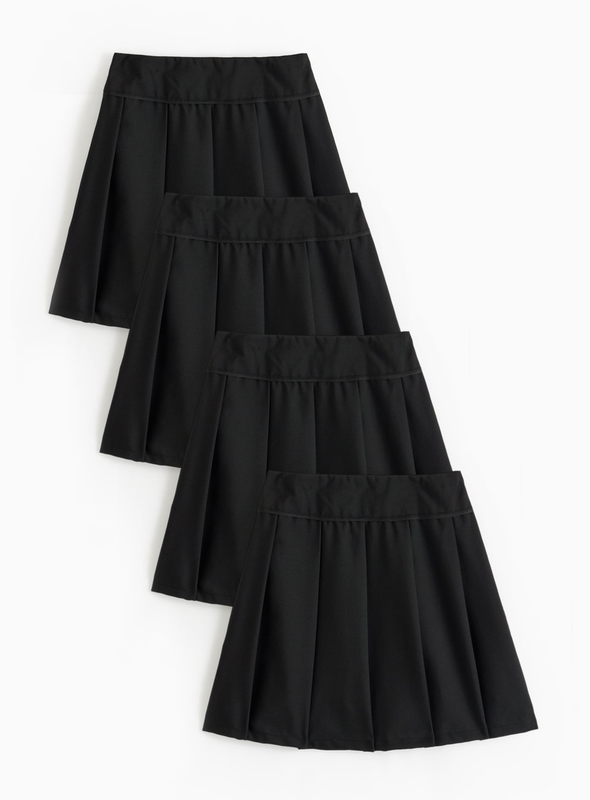 Black Black 4 Pack Pleated Skirts (8 Years) - Tu by Sainsbury's
