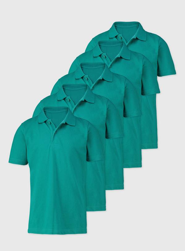 Jade Short Sleeve Polo Shirt 5 Pack - 4 years