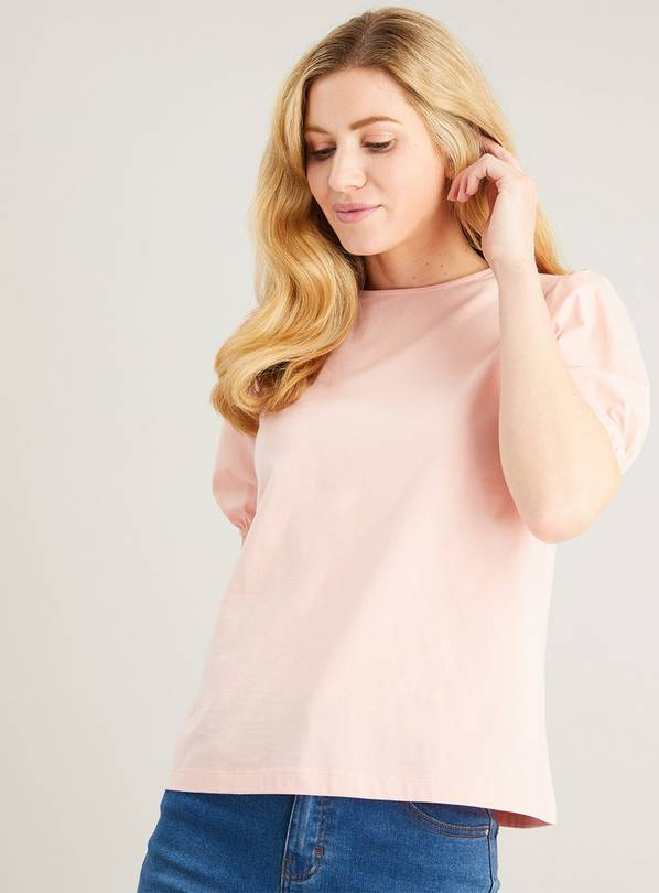 Pink Puff Sleeve T-Shirt - 8