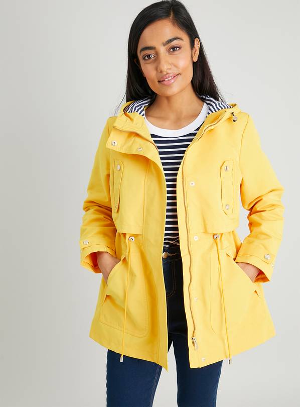 PETITE Yellow Hooded Raincoat - 10