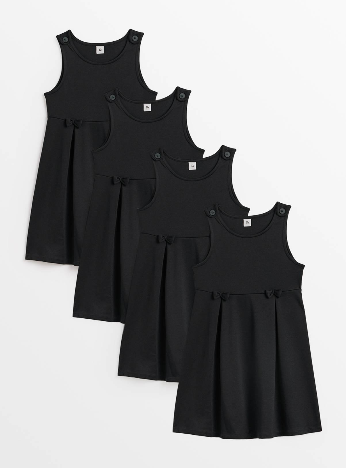 Black Jersey Pinafore 4 Pack 5 years - Image 1