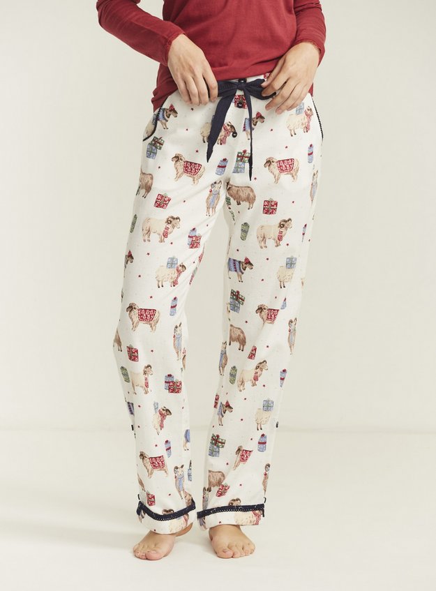 Christmas Christmas Fatface Festive Sheep Print Pyjama Bottoms Tu Clothing