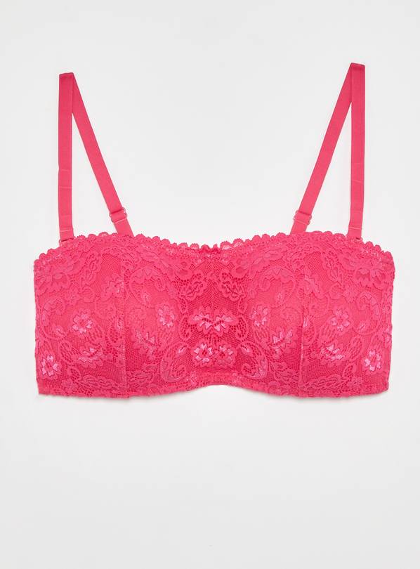 Buy Pink Comfort Lace Multiway Bandeau Bra - 16 | Bras | Tu
