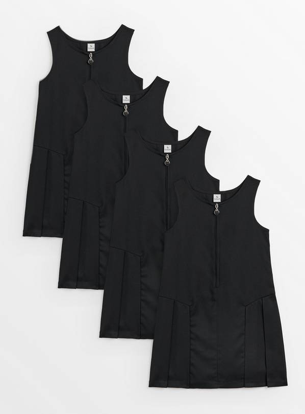 Black Zip-Through Pinafore 4 Pack 4 years