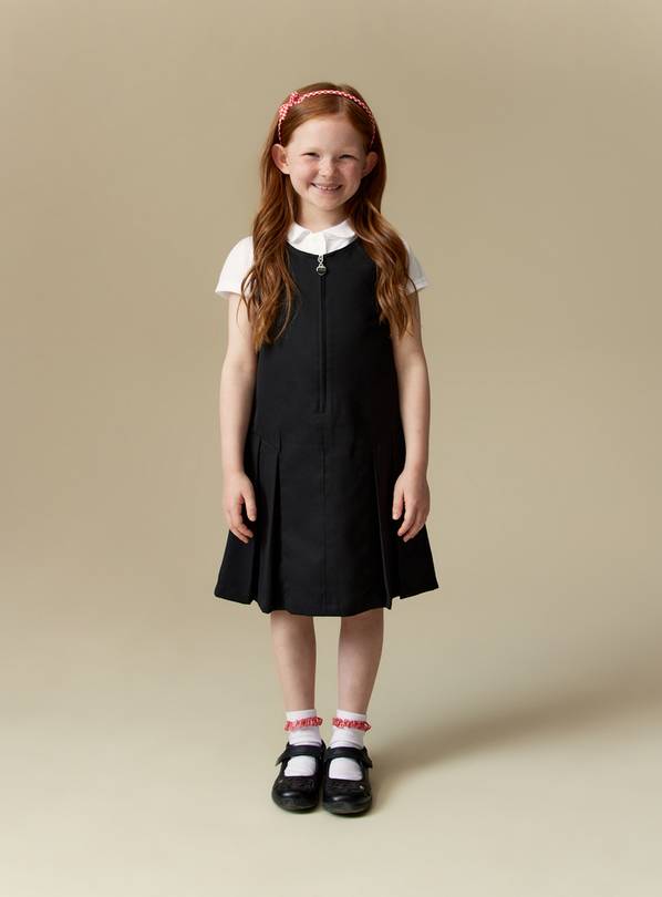 Buy Black Zip Through Pinafore 4 Pack 3 years School dresses Tu