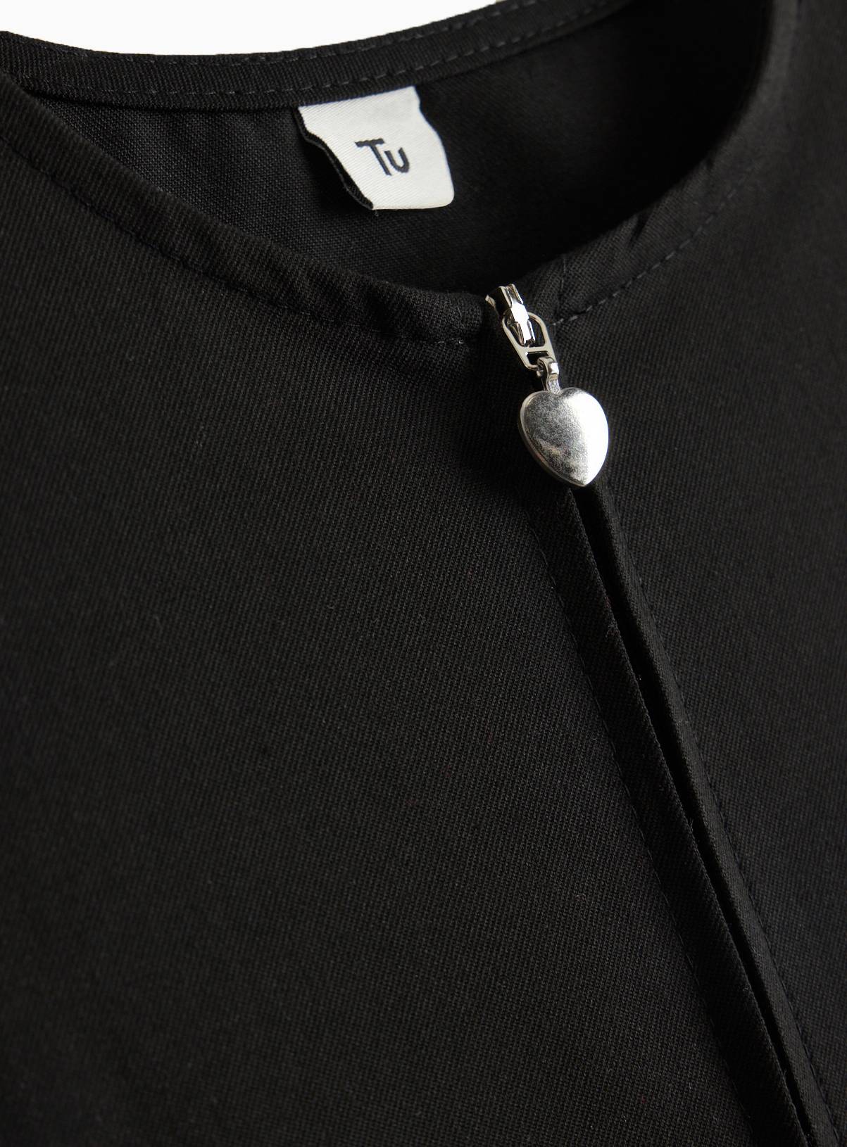Black Zip Through Pleated Pinafores 4 Pack 8 years - Image 5