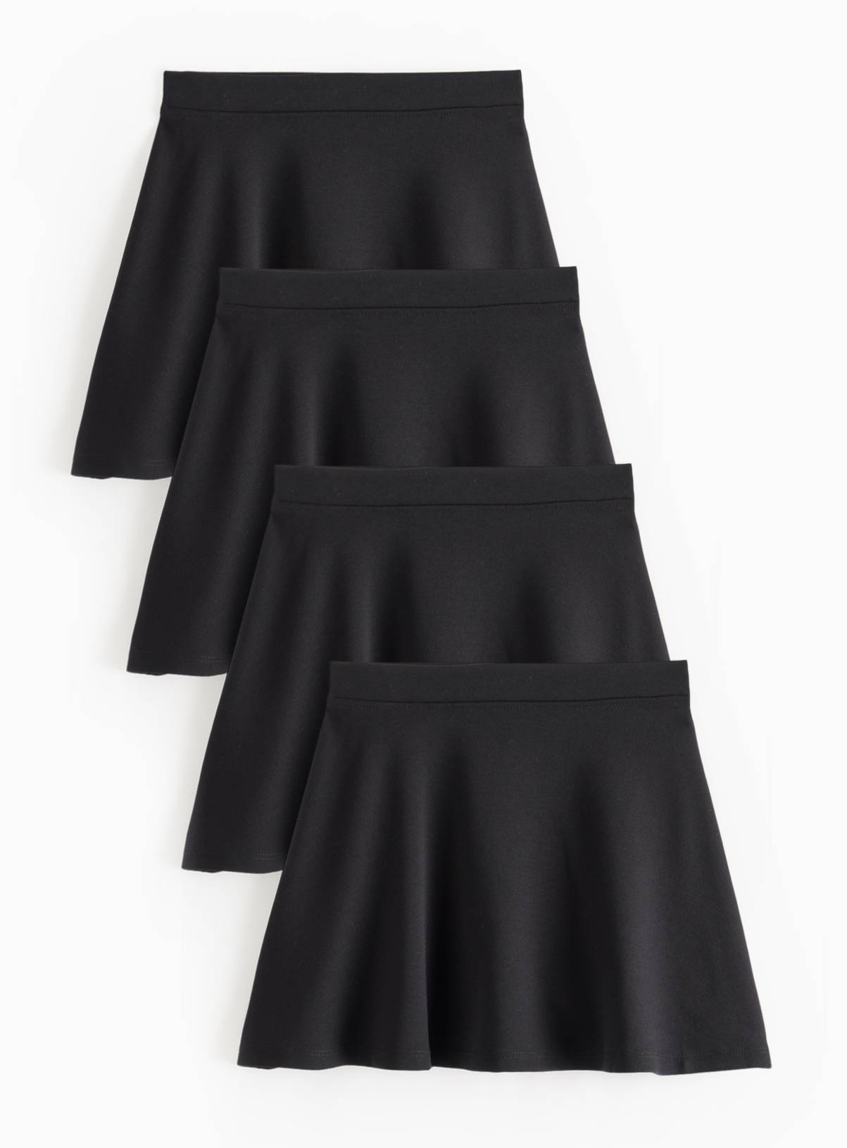 Black Jersey Skater Skirt 4 Pack 12 years - Image 1