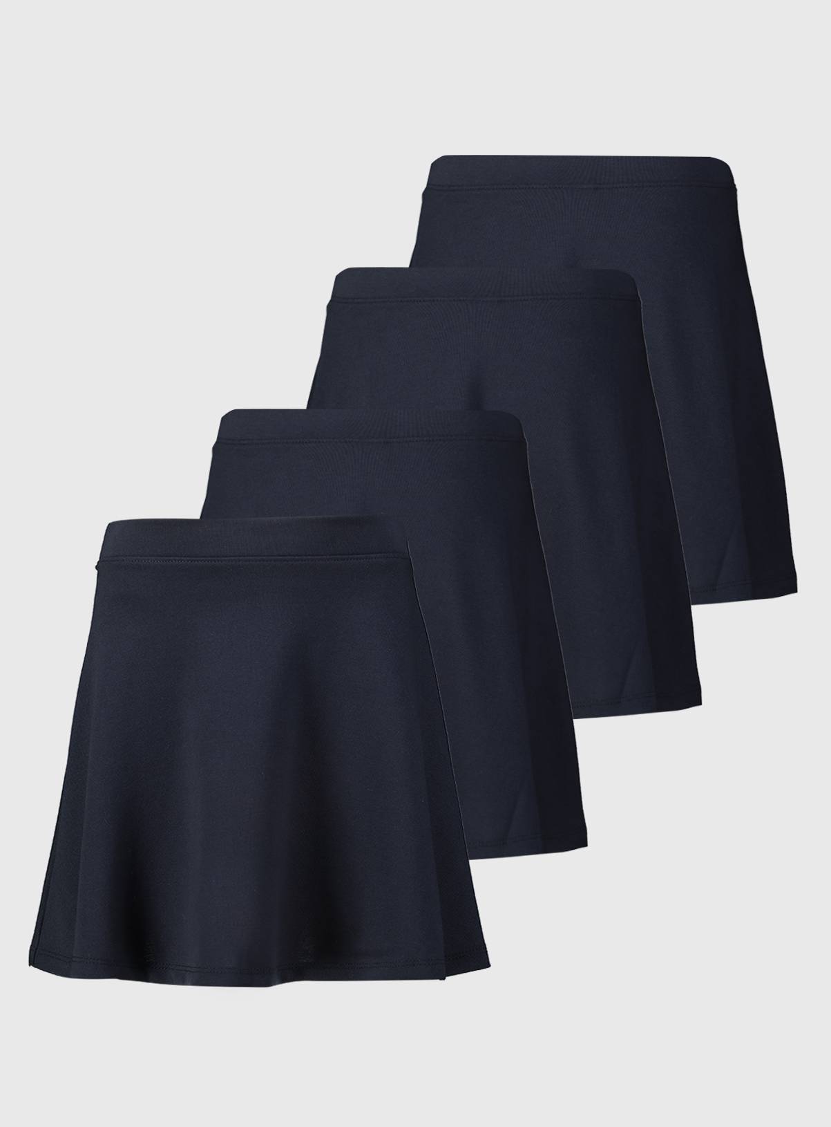 4 Pack Navy Jersey Skater Skirts 8 years - Image 2