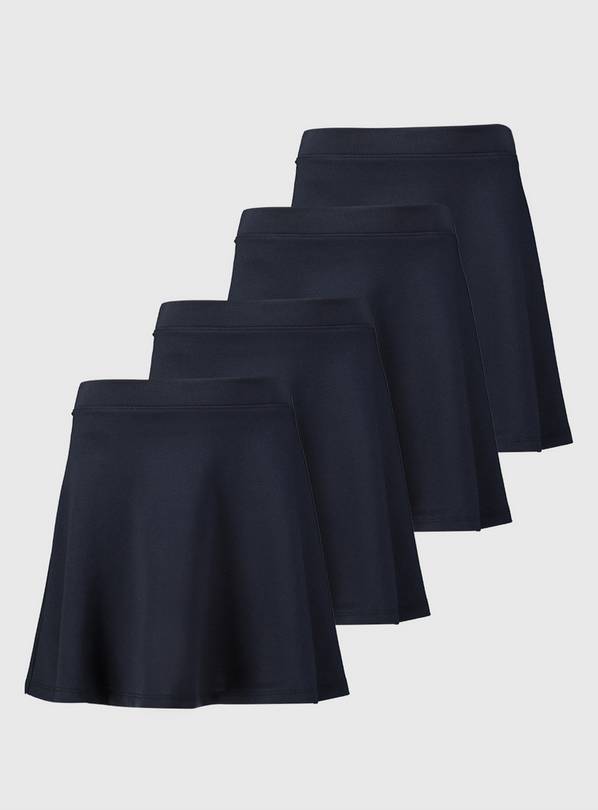Navy Jersey Skater Skirt 4 Pack - 10 years