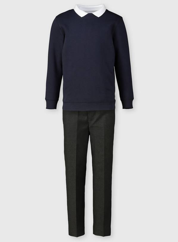 Navy Jumper, Polo & Trouser Schoolwear Bundle - 5 years
